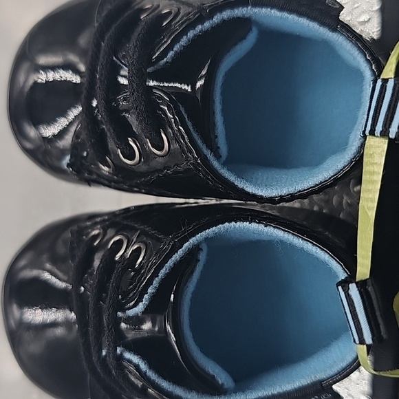 H Gerber Blue Insoled Good Looking Black Dress Shoes For Your Little Boy Sz 0 - Picture 9 of 12